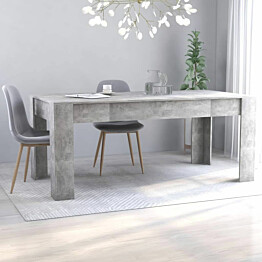 Ruokapöytä betoninharmaa 180x90x76 cm lastulevy_1