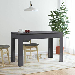 Ruokapöytä korkeakiilto harmaa 120x60x76 cm lastulevy_1