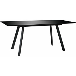 Ruokapöytä korkeakiiltoinen musta 180x90x76 cm mdf_1