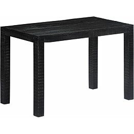 Ruokapöytä musta 118x60x76 cm mangopuu_1