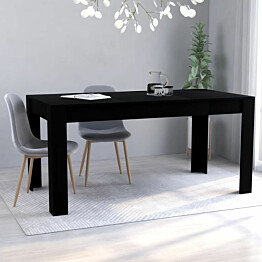 Ruokapöytä musta 160x80x76 cm lastulevy_1