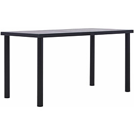 Ruokapöytä musta ja betoninharmaa 140x70x75 cm mdf_1