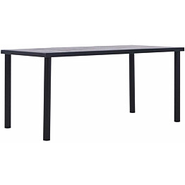 Ruokapöytä musta ja betoninharmaa 160x80x75 cm mdf_1