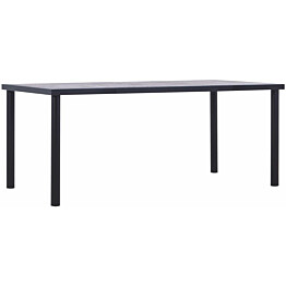 Ruokapöytä musta ja betoninharmaa 180x90x75 cm mdf_1