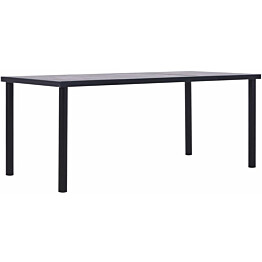 Ruokapöytä musta ja betoninharmaa 200x100x75 cm mdf_1