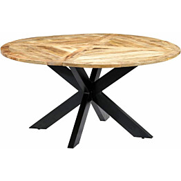 Ruokapöytä pyöreä 150x76 cm mangopuu_1