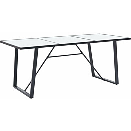Ruokapöytä valkoinen 180x90x75 cm karkaistu lasi_1