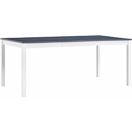 Ruokapöytä valkoinen ja harmaa 180x90x73 cm mänty_1