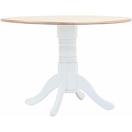 Ruokapöytä valkoinen ja ruskea 106 cm kumipuu_1