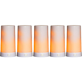 LED-kynttilä Star Trading Diner Ø68mm 5kpl valkoinen