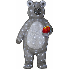 LED-valokoriste Star Trading Crystalo karhu 89 cm harmaa