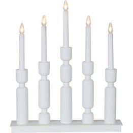 Kynttelikkö Star Trading Uddebo 5-osainen 440x370x75mm valkoinen