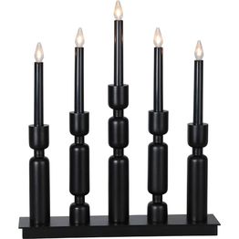 Kynttelikkö Star Trading Uddebo 5-osainen 440x370x75mm musta