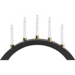 Kynttelikkö Star Trading Halla 5-osainen 330x550x60mm harmaa