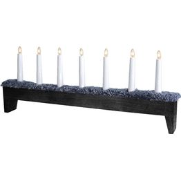 Kynttelikkö Star Trading Svenljunga 7-osainen 260x660x60mm musta/harmaa