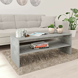 Sohvapöytä betoninharmaa 100x40x40 cm lastulevy_1