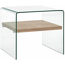 Sohvapöytä kirkas 50x50x45 cm karkaistu lasi_1