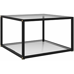Sohvapöytä läpinäkyvä 60x60x35 cm karkaistu lasi_1