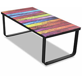 Sohvapöytä lasisella pöytälevyllä ja sateenkaaren väreillä_1