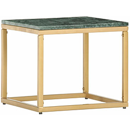 Sohvapöytä vihreä 40x40x35 cm aito kivi marmorikuviolla_1