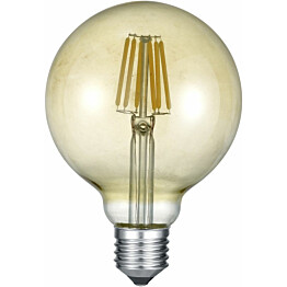 LED-lamppu Trio E27, filament, iso globe, 8W, 810lm, 2700K, ruskea, switch dimmer