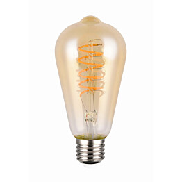 LED-lamppu Trio E27, filament industrial 4W, 200lm 1800K, ruskea, switch dimmer
