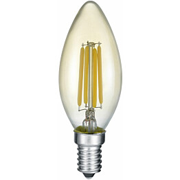 LED-lamppu Trio E14, filament, kynttilä, 4W, 400lm, 2700K, ruskea, switch dimmer