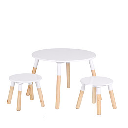 Lasten istuinryhmä Judy Wild Kid&#039;s Spirit, pöytä + 2 tuolia valkoinen/beige