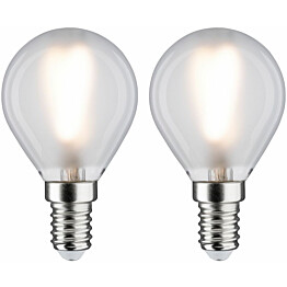 LED-filamenttilamppu Paulmann Drop, E14, 250lm, 3W, 2700K, matta, 2kpl
