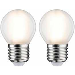 LED-filamenttilamppu Paulmann Drop, E27, 470lm, 5W, 2700K, matta, 2kpl