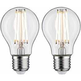 LED-filamenttilamppu Paulmann Pear, E27, 806lm, 7W, 2700K, kirkas, 2kpl
