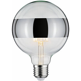 LED-rengaspeililamppu Paulmann Modern Classic Edition Globe, E27, 640lm, 6.5W, 2700K, himmennettävä, hopea