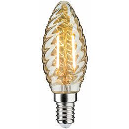 LED-kierrekynttilälamppu Paulmann Vintage Edition Candle, E14, 260lm, 2.6W, 2500K, kulta