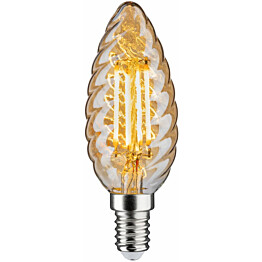 LED-kierrekynttilälamppu Paulmann Vintage Edition Candle, E14, 430lm, 4.7W, 2500K, himmennettävä, kulta