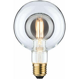 LED-lamppu Paulmann Inner Shape Edition Globe, G95, E27, 270lm, 4W, 2700K, himmennettävä, savulasi