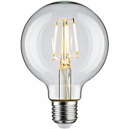 LED-filamenttilamppu Paulmann Globe, G80, E27, 470lm, 4.8W, 2700K, kirkas