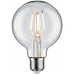 LED-filamenttilamppu Paulmann Globe, G80, E27, 470lm, 4.8W, 4000K, kirkas