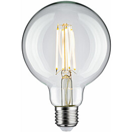 LED-filamenttilamppu Paulmann Globe, G95, E27, 806lm, 7.5W, 2700K, kirkas