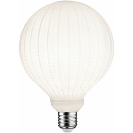 LED-filamenttilamppu Paulmann Lampion Globe, G125, E27, 400lm, 4.3W, 3000K, himmennettävä, valkoinen kuvio