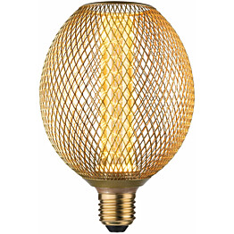 LED-lamppu Paulmann Metallic Glow Globe, E27, Spiral, 200lm, 4.2W, 1800K, messinki