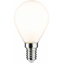 LED-lamppu Paulmann Classic Drop, E14, 470lm, 4.5W, 2700K, himmennettävä, opaali