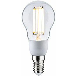 LED-filamenttilamppu Paulmann Eco-Line Drop, E14, 100mm, 525lm, 2.5W, 3000K, kirkas