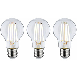 LED-filamenttilamppu Paulmann Eco-Line Pear, E27, 840lm, 4W, 3000K, kirkas, 3kpl