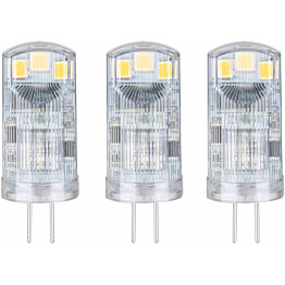 LED-pistokantalamppu Paulmann Pin Base, 12V, G4, 200lm, 1.8W, 2700K, kirkas, 3kpl