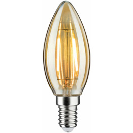 LED-kynttilälamppu Paulmann Plug &amp; Shine, E14, DC 24V, 140lm, 2W, 1900K, filamentti, himmennettävä, kulta