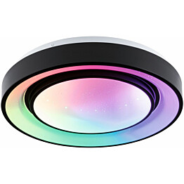 LED-kattovalaisin Paulmann Rainbow, RGBW+, 750lm, 22W, himmennettävä, musta/valkoinen