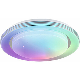 LED-kattovalaisin Paulmann Rainbow, RGBW+, 1600lm, 22W, himmennettävä, kromi/valkoinen