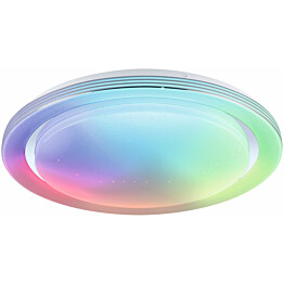 LED-kattovalaisin Paulmann Rainbow, RGBW+, 2800lm, 38.5W, himmennettävä, kromi/valkoinen