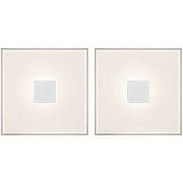 Upotettava LED-seinävalaisinsarja Paulmann LumiTiles, 2 valaisinta, IP44, 10x10cm, 2700K, himmennettävä, valkoinen