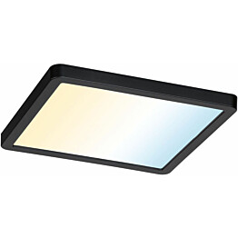 Upotettava LED-paneeli Paulmann VariFit Areo, Smart Home Zigbee 3.0, IP44, 17.5x17.5cm, 13W, säädettävä värilämpötila, musta